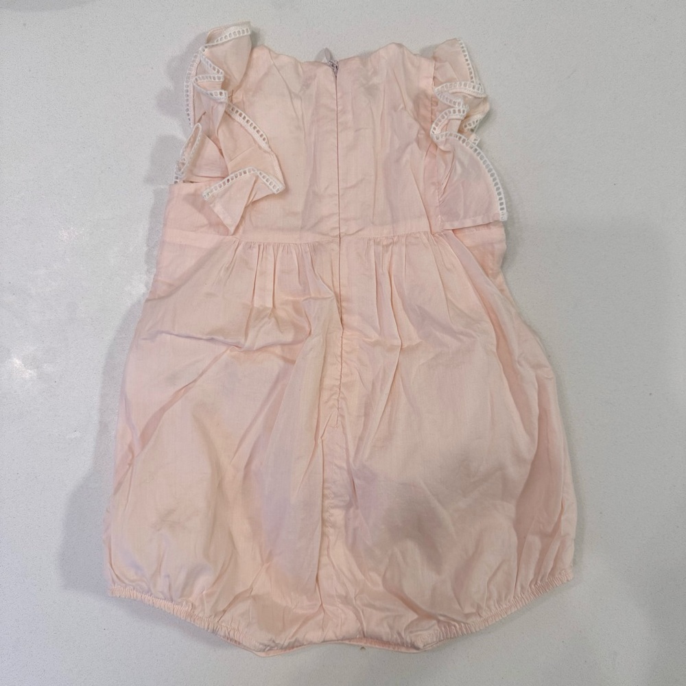 Chloe Pink Ruffled Baby Romper - Picture 4 of 5